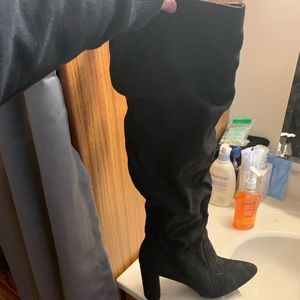 Black boots with heel (size 10)